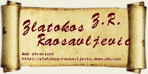 Zlatokos Raosavljević vizit kartica
